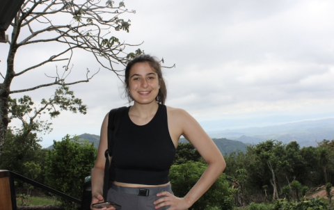 Student Lauren at La Calandria field station on the 2024 Costa Rica trip. She has since been accepted into the Peace Corps.