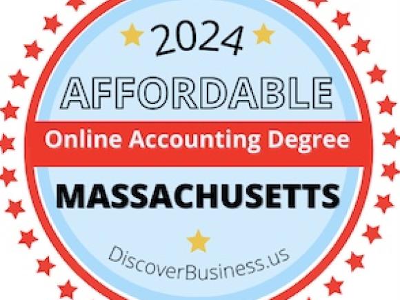 2024 Affordable Online Accounting Degree Massachusetts badge