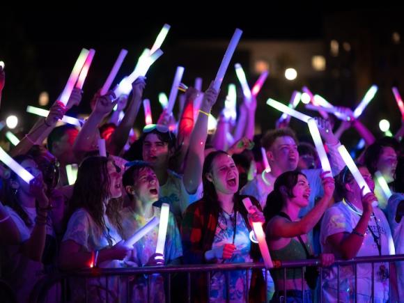 The new first-years had a Glow Party, where people brandished glow sticks as they danced to music in the evening.