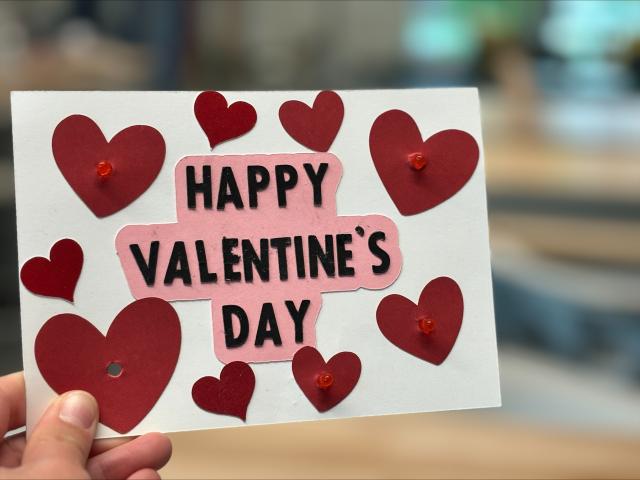led valentines card