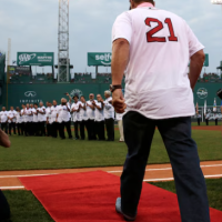 Former Boston Red Sox pitcher Roger Clemens. (AP Photo/Charles Krupa)AP
